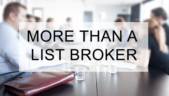More than a list broker