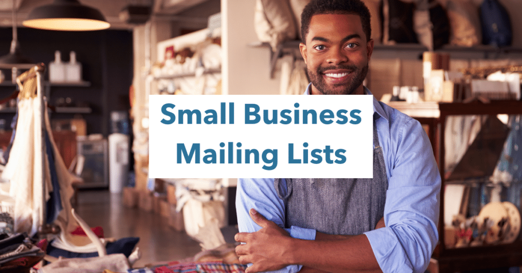 Small Business Mailing Lists in front of small business owner