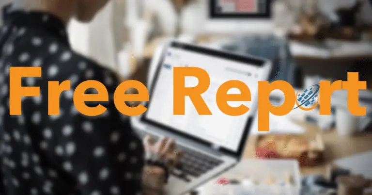 Free Report in front of someone pulling marketing data